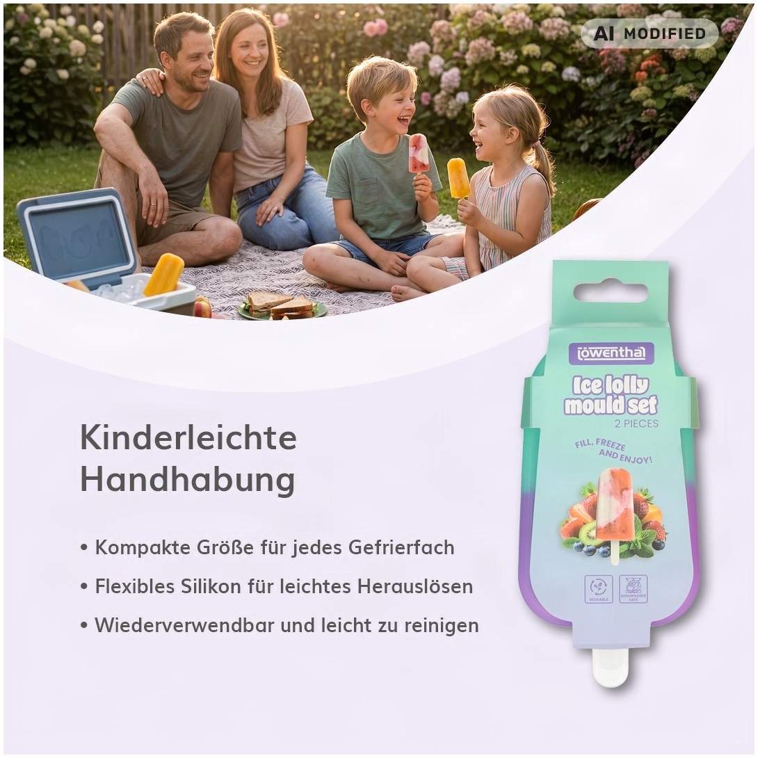 Silikon-Eisformen Lila-Blau 2 Stück