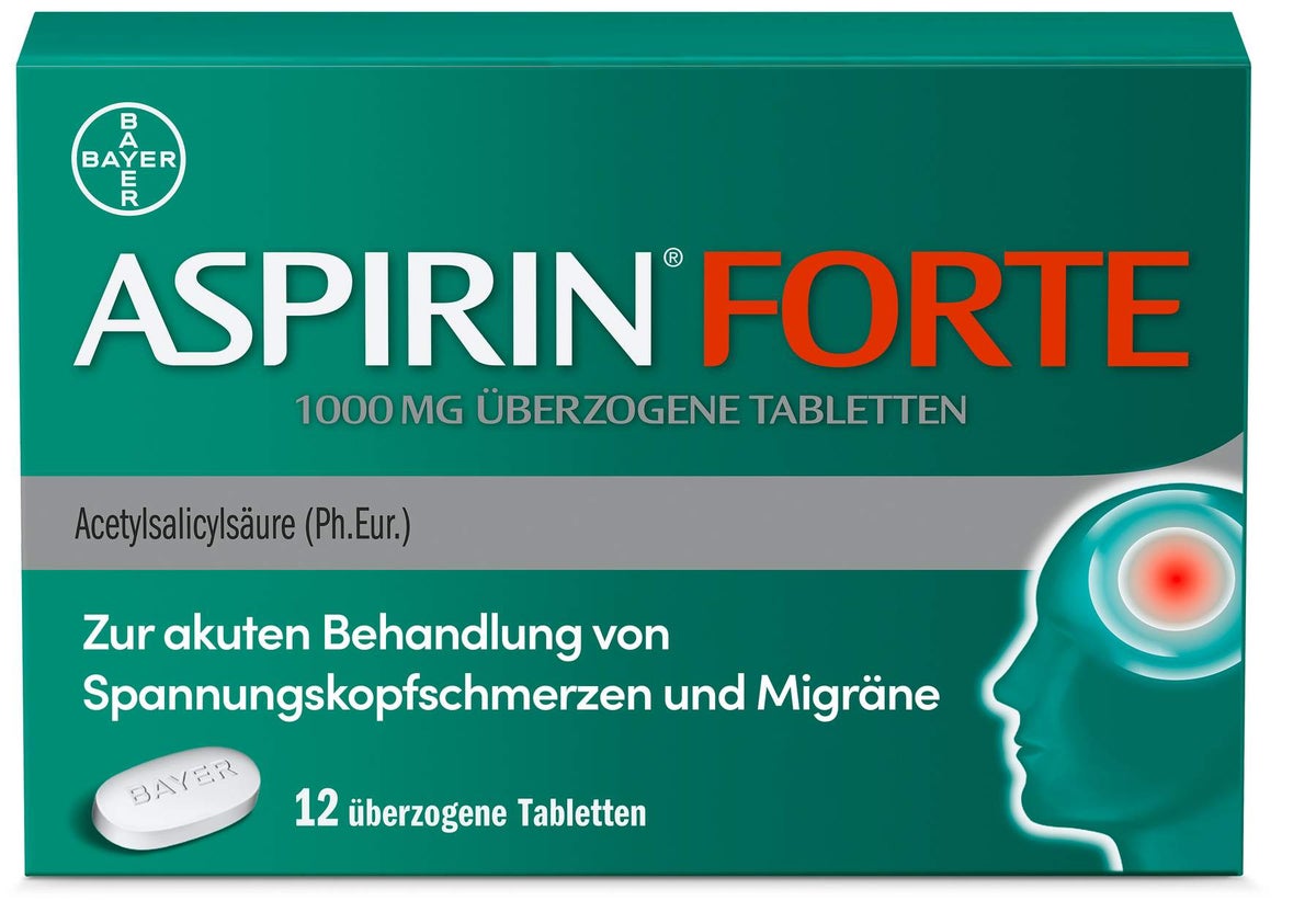 Aspirin Forte 1000 mg 12 überzogene Tabletten