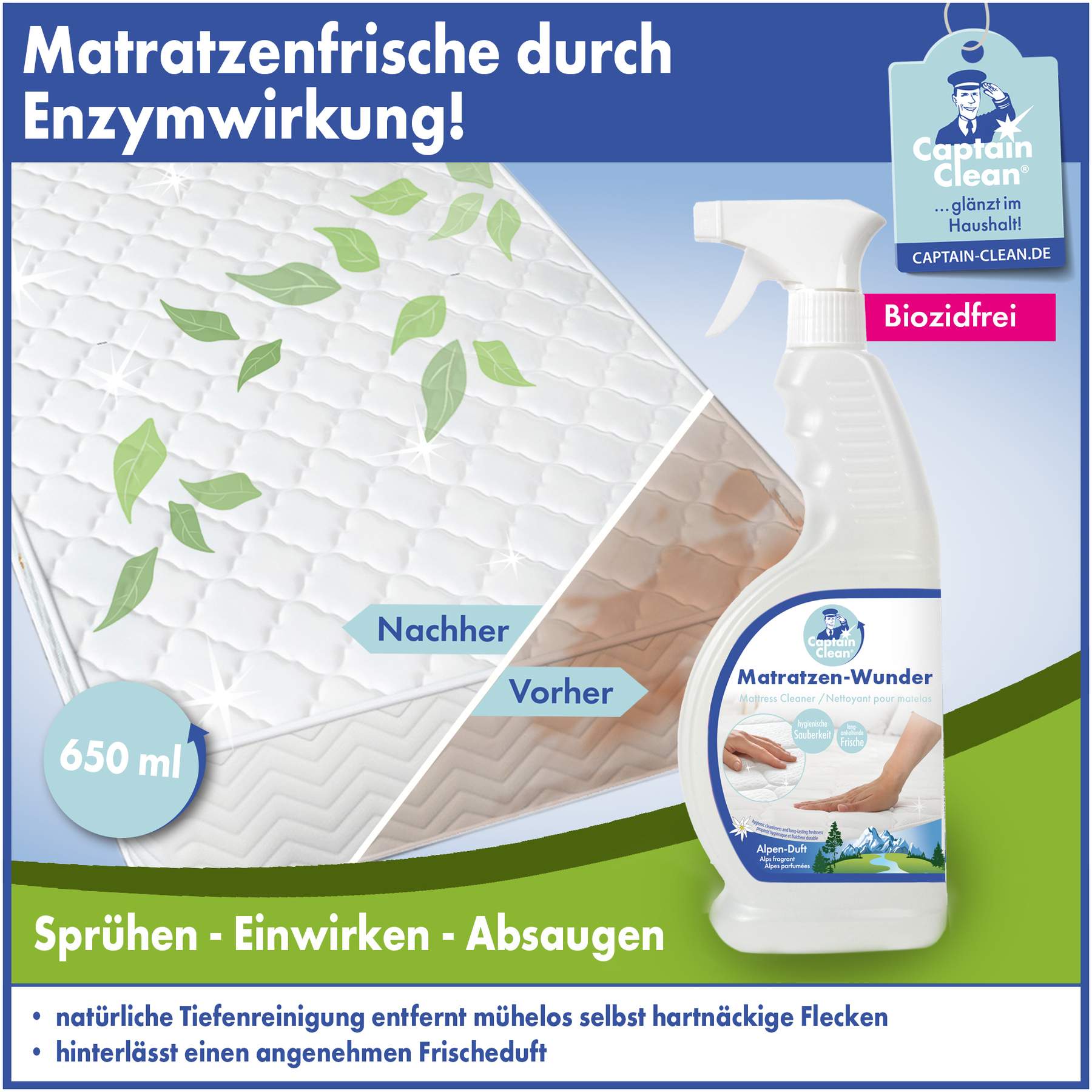 Matratzen Wunder Captain Clean 650 ml