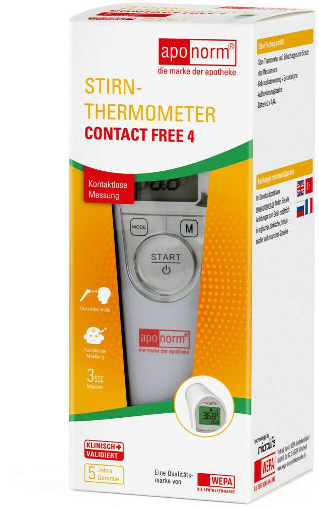 Aponorm Fieberthermometer Stirn Contact Free 4