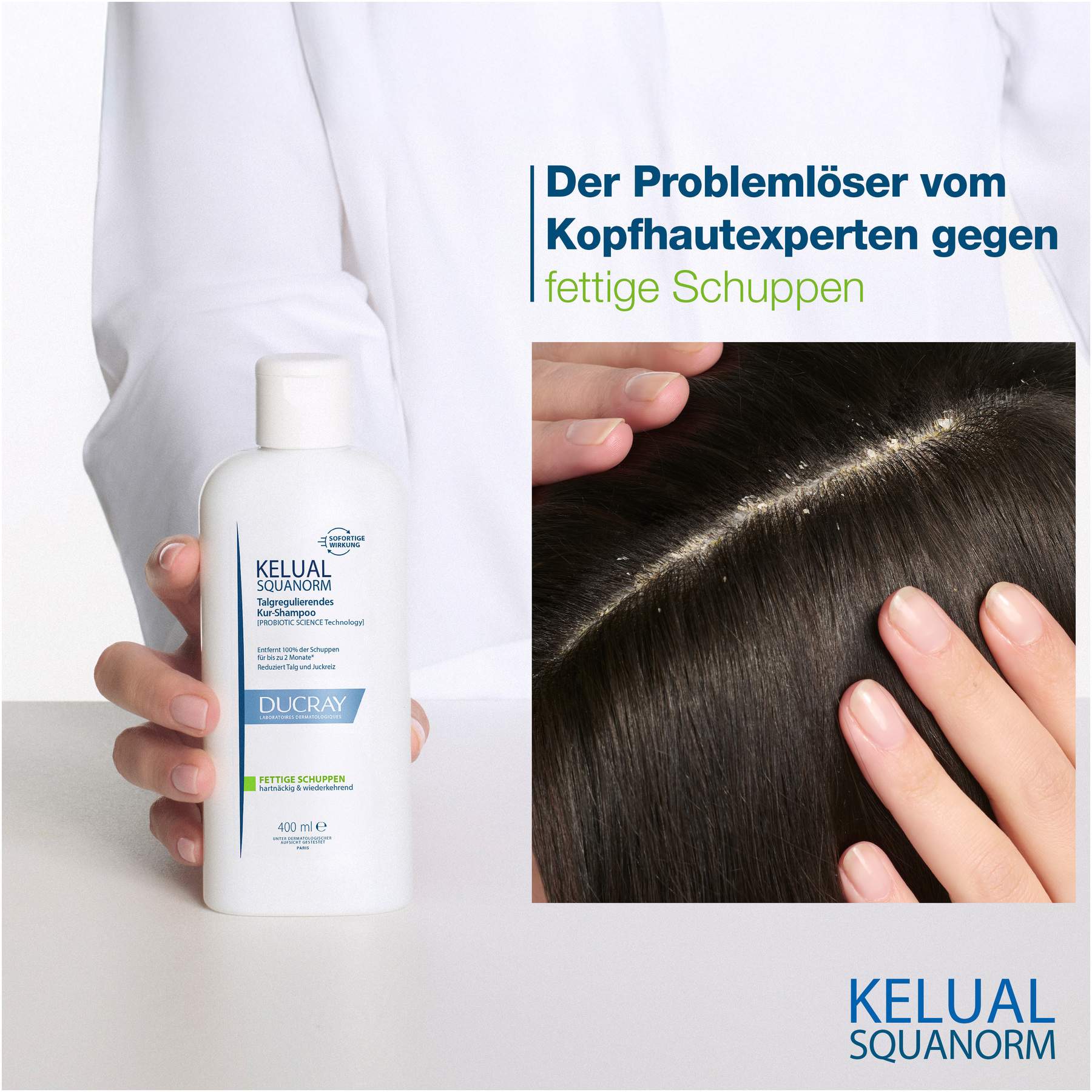 Ducray Kelual Squanorm fettige Schuppen 400 ml Shampoo