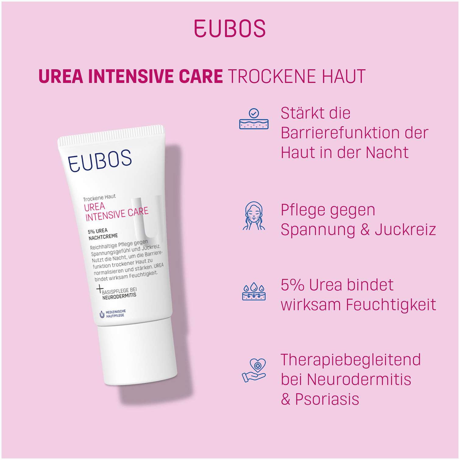 Eubos Trockene Haut 5 % Urea 50 ml Nachtcreme