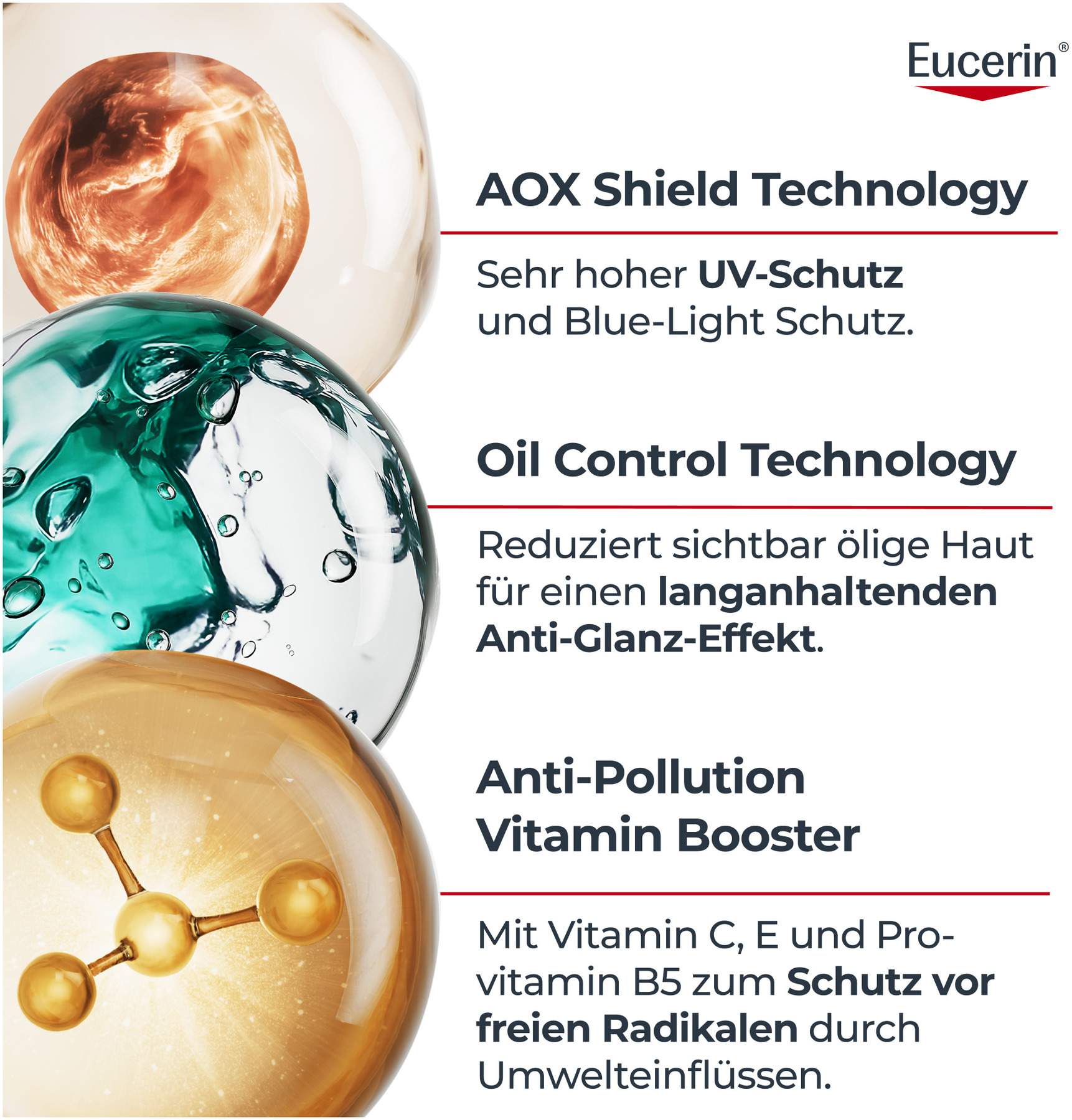 Eucerin Sun Oil Control Face Tägliches UV-Serum LSF 50+ 30 ml