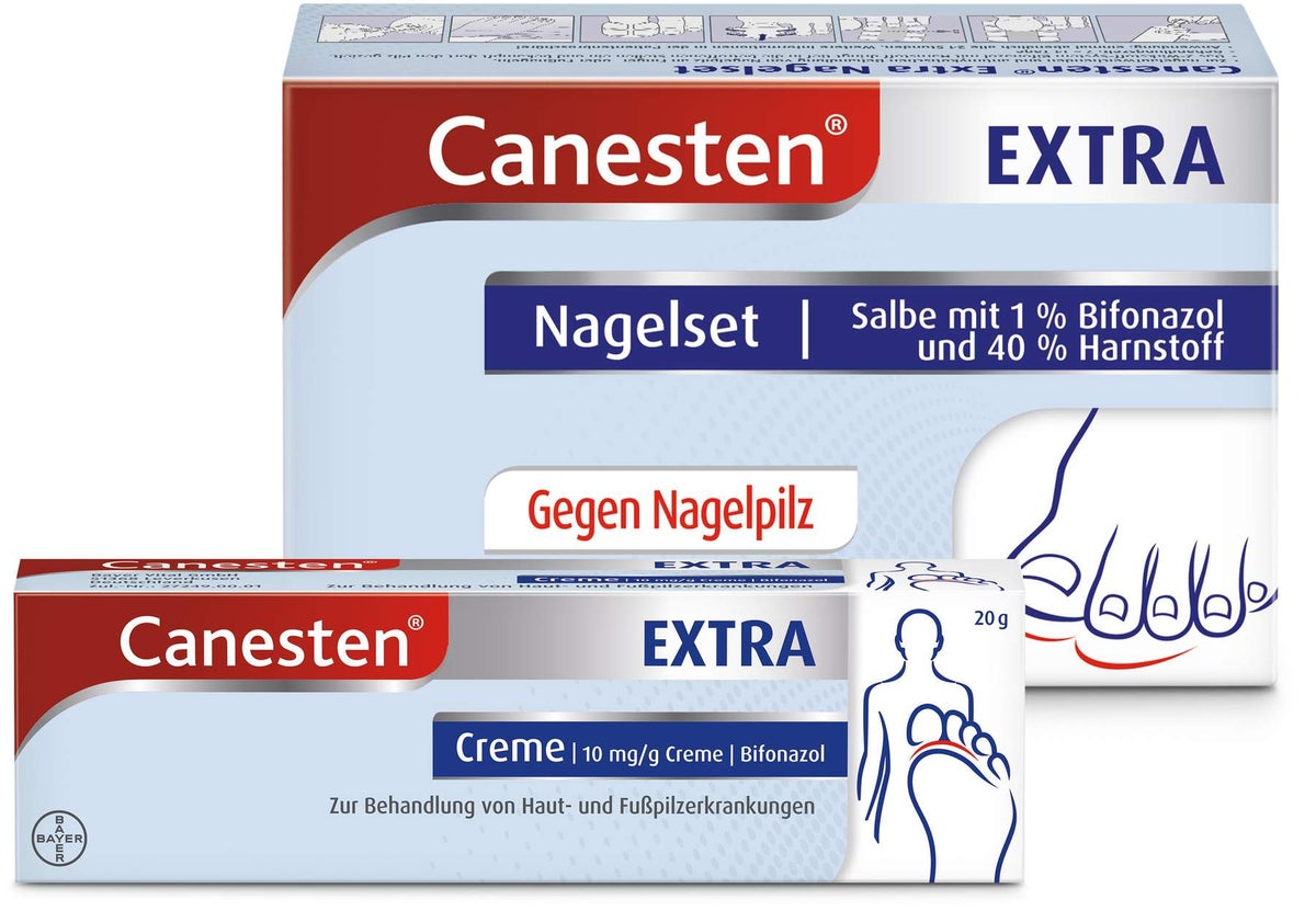 Sparset Canesten Extra Nagelset + Canesten Extra 20 g Creme