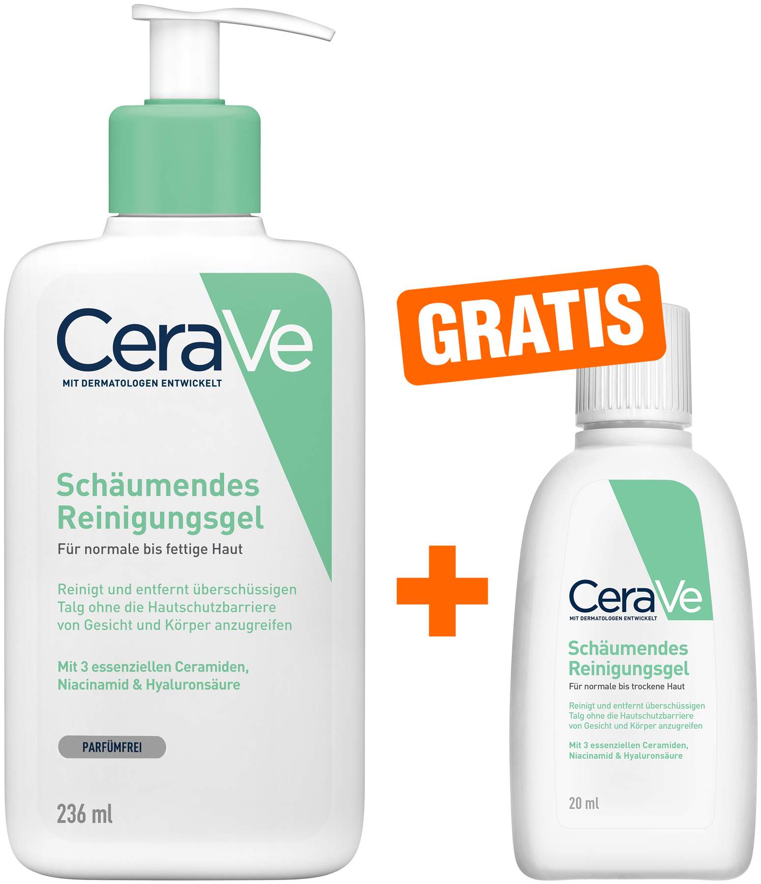 CeraVe Schäumendes Reinigungsgel 236 ml + gratis Schäumendes Reinigungsgel 20 ml