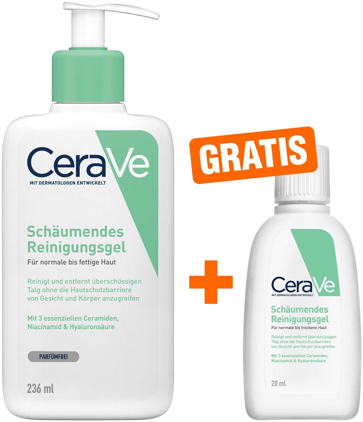CeraVe Schäumendes Reinigungsgel 236 ml + gratis Schäumendes Reinigungsgel 20 ml