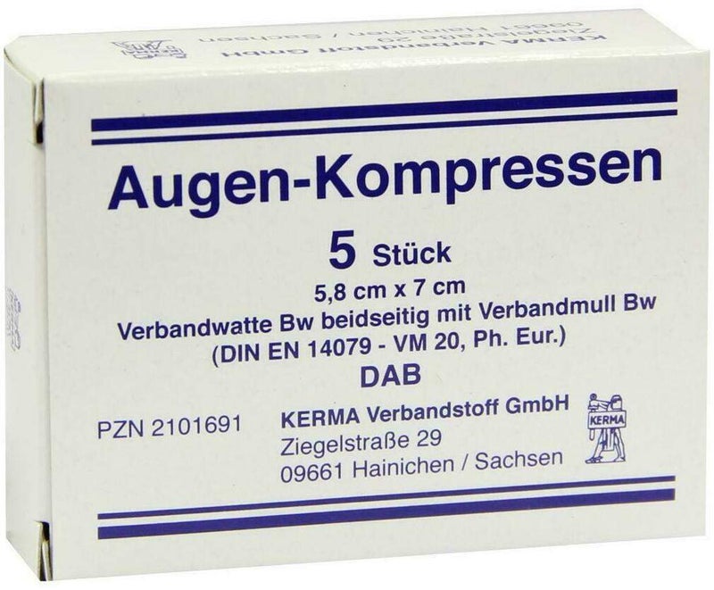 Augenkompressen Unsteril 5,8 X 7 cm 5 Kompressen
