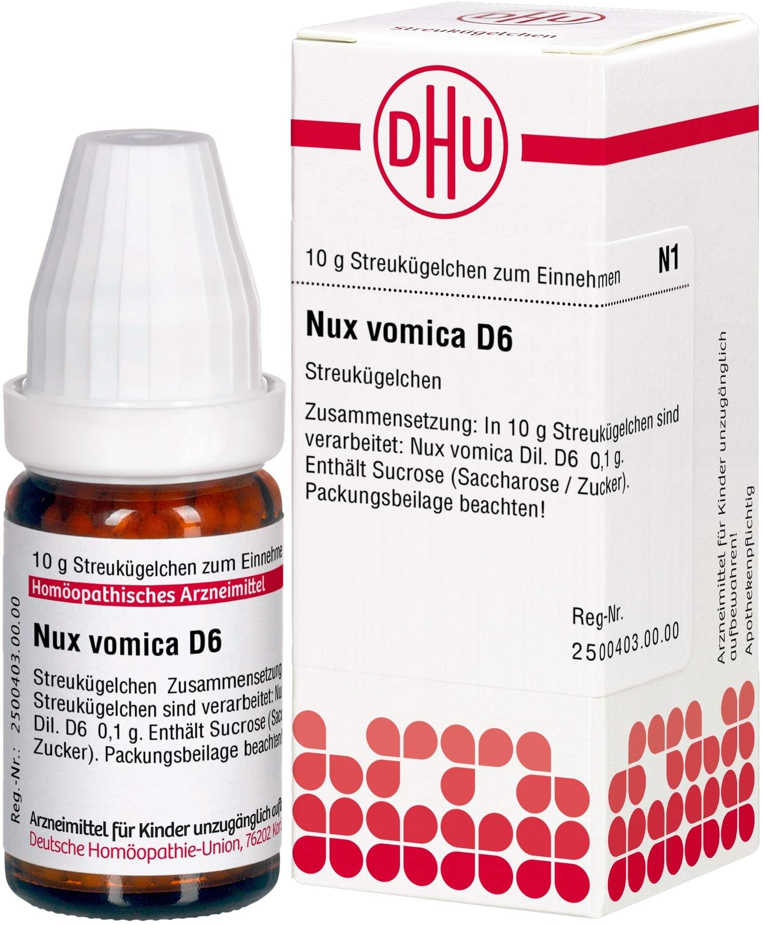 DHU Nux vomica D6 10 g Globuli