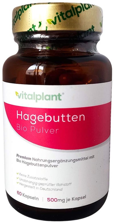 Hagebutten 500 mg Vitalplant Kapseln