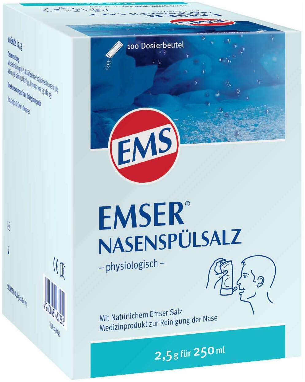 Emser Nasenspülsalz physiologisch 100 Beutel Pulver