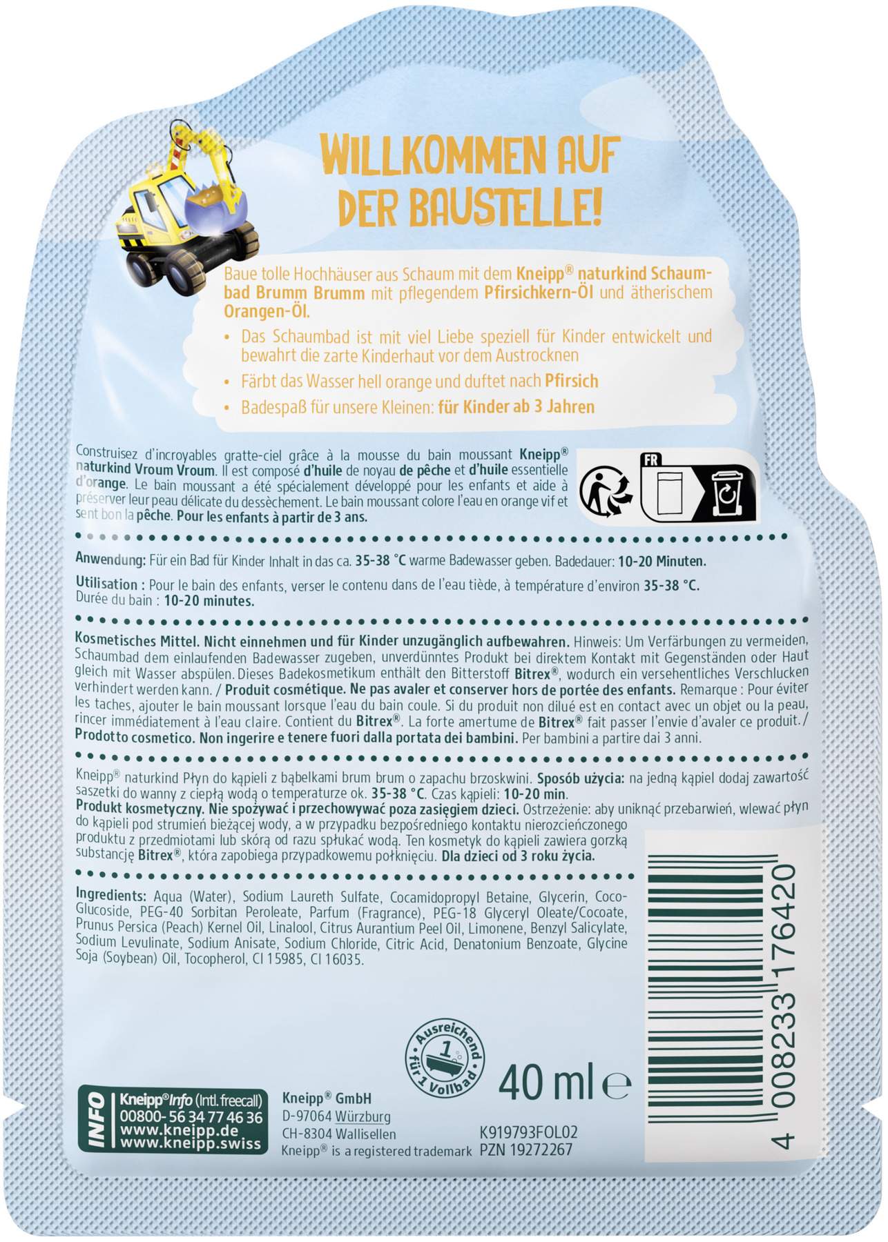 Kneipp naturkind Brumm Brumm Schaumbad 40 ml