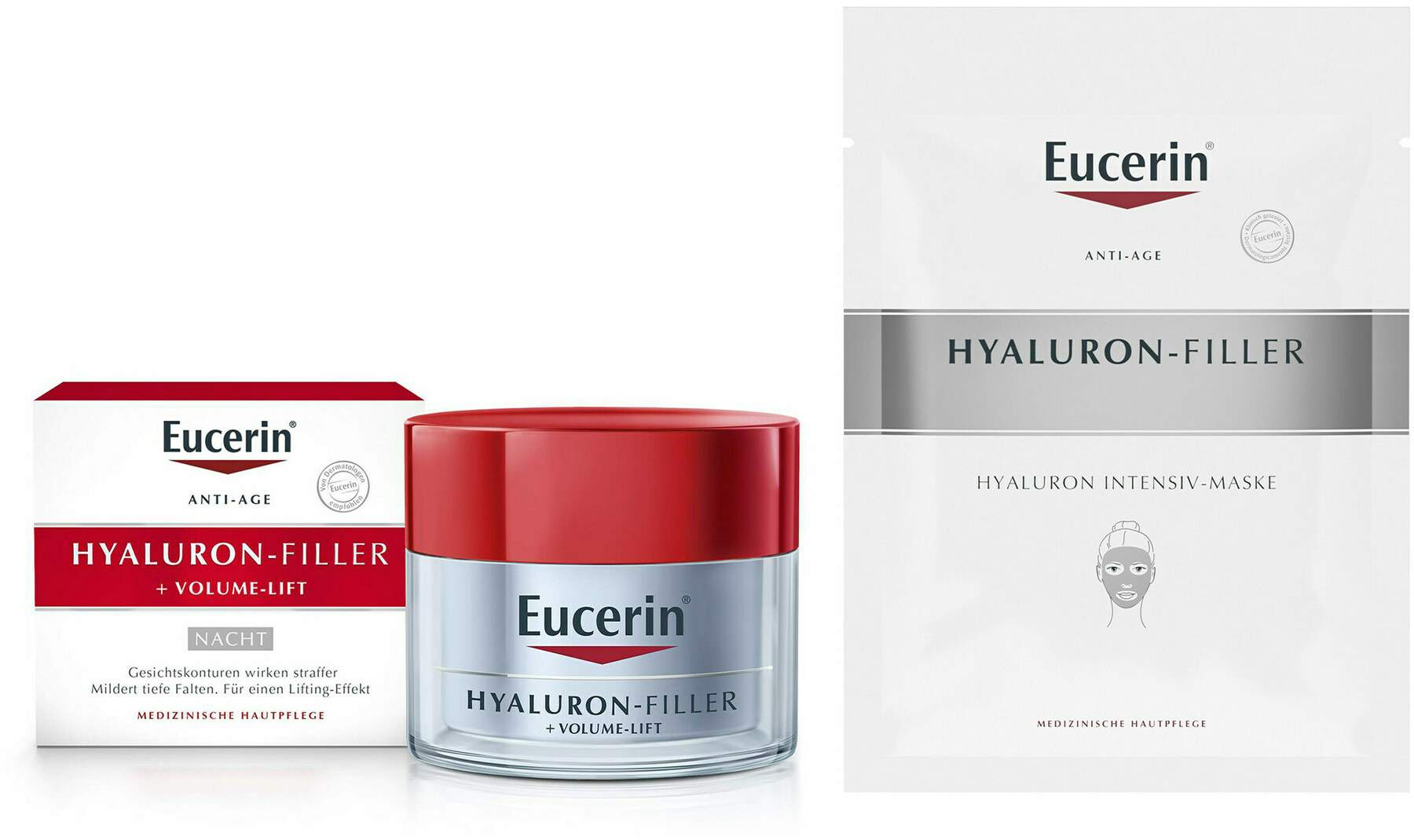 Eucerin Hyaluron Filler + Volume Lift Nachtpflege 50 ml + gratis Hyaluron Filler Intensiv Maske