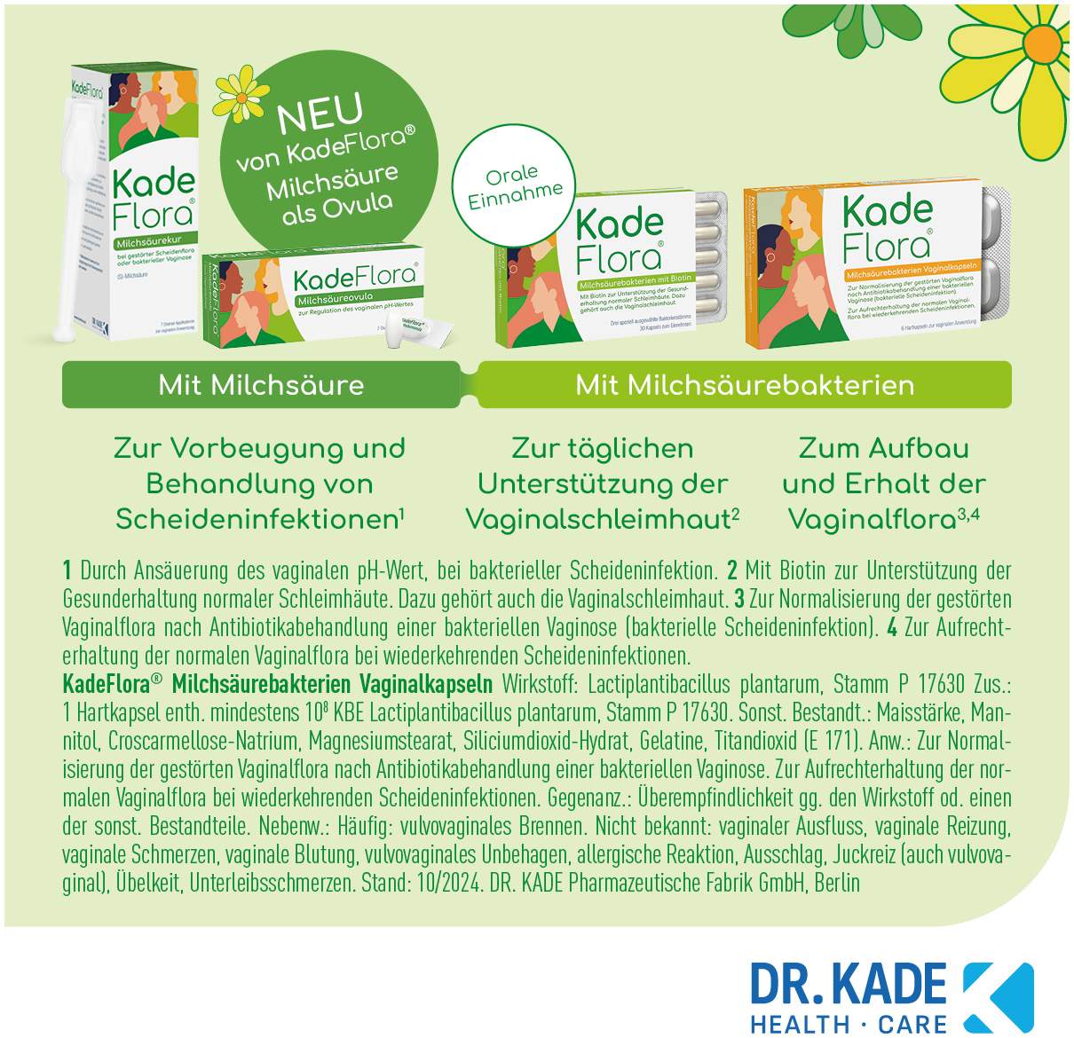 Kadeflora Milchsäurebakterien mit Biotin 30 Kapseln