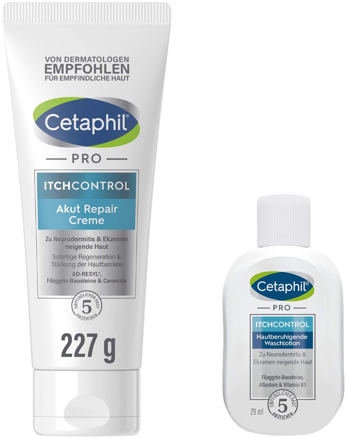 Cetaphil Pro Itch Control Akut Repair Creme 227 g + gratis Cetaphil Pro Itch Control Waschlotion 29 ml