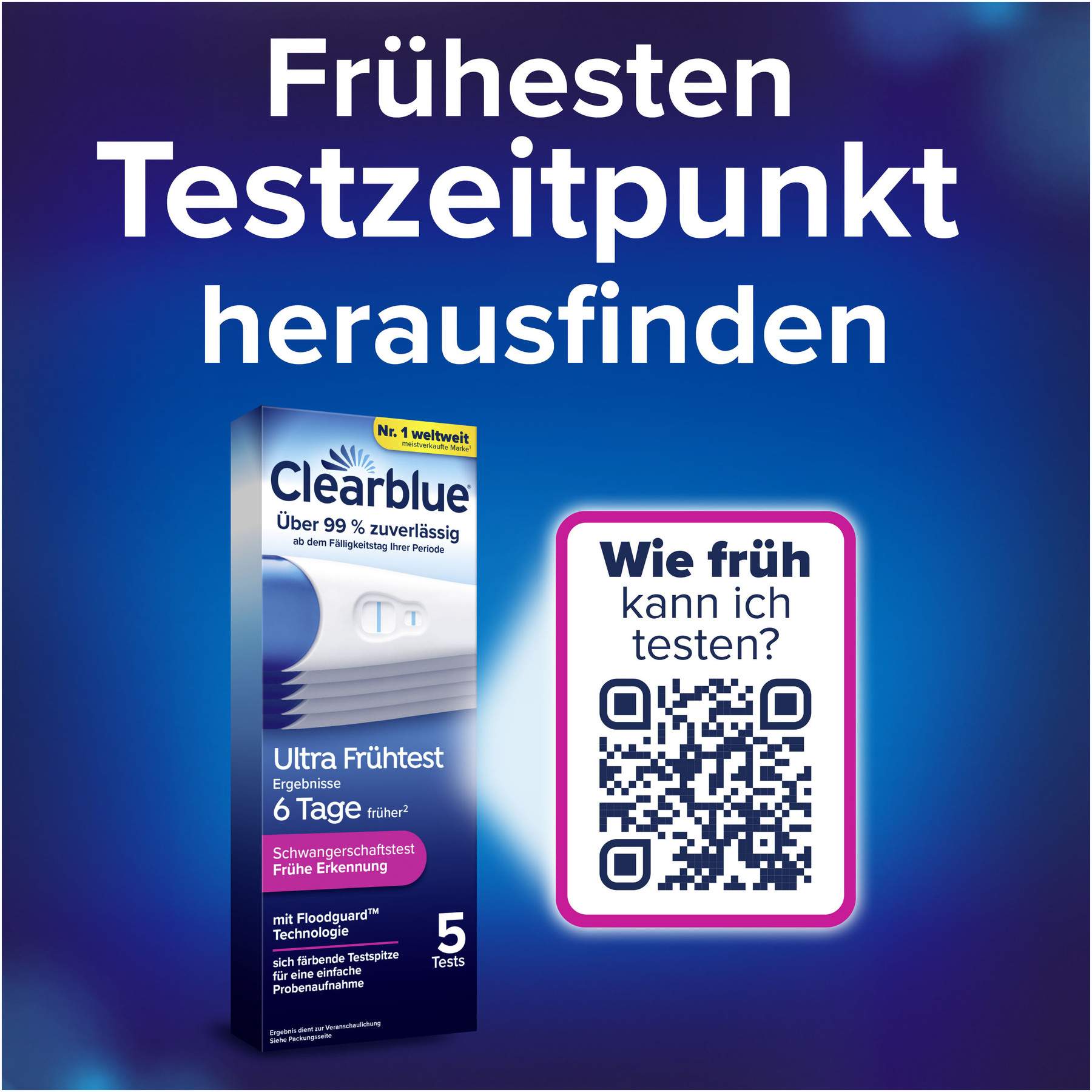 Clearblue Schwangerschaftstest Ultra Frühe Erkennung 5er Pack