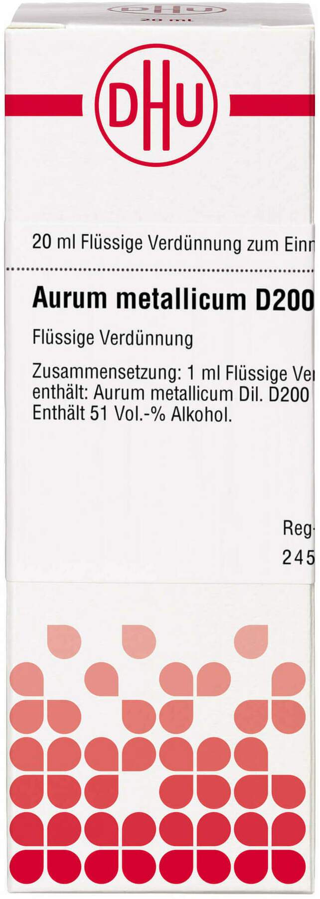 Dhu Aurum Metallicum D200 Dilution 20 ml
