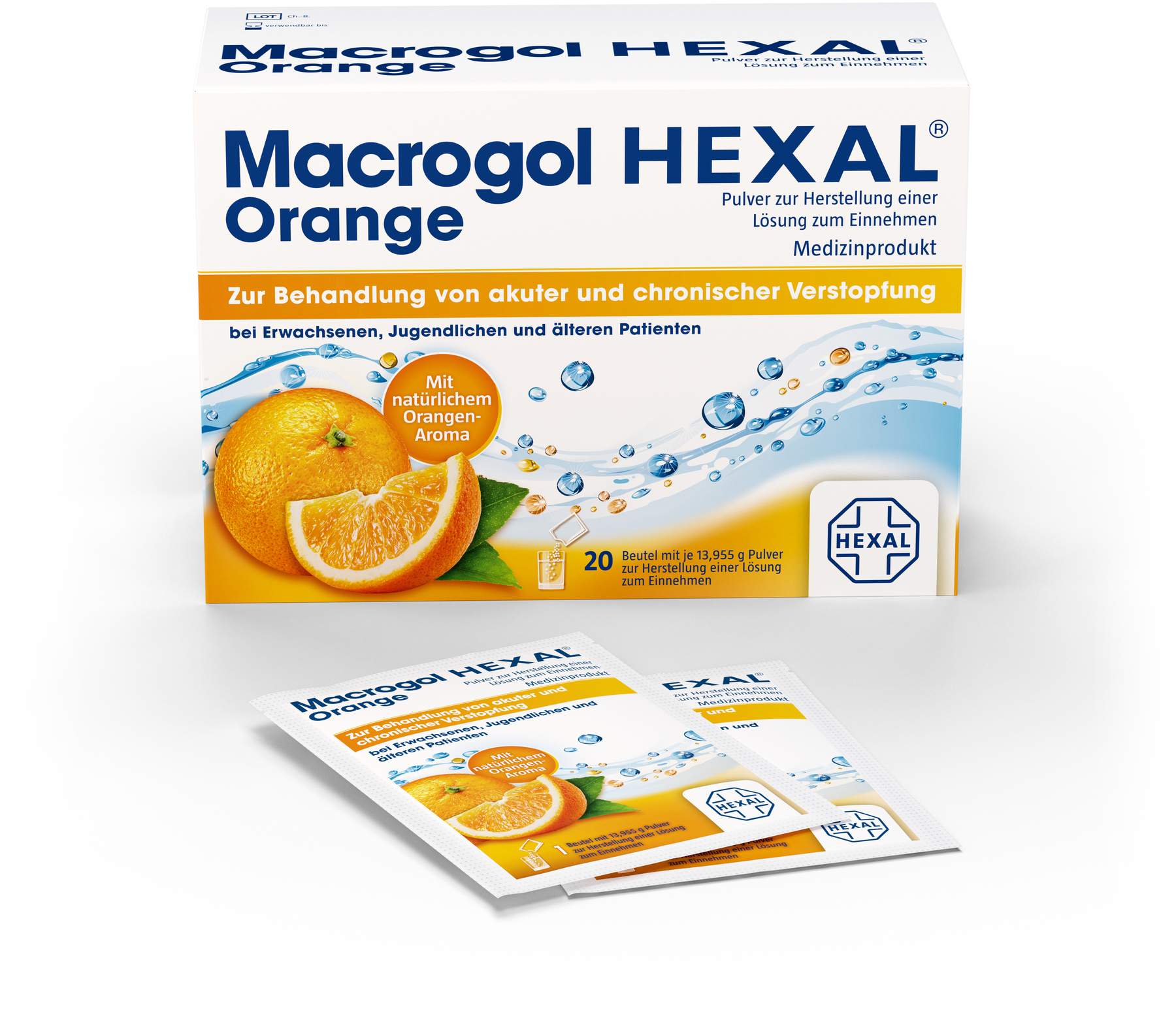 Macrogol Hexal Orange 20 Beutel