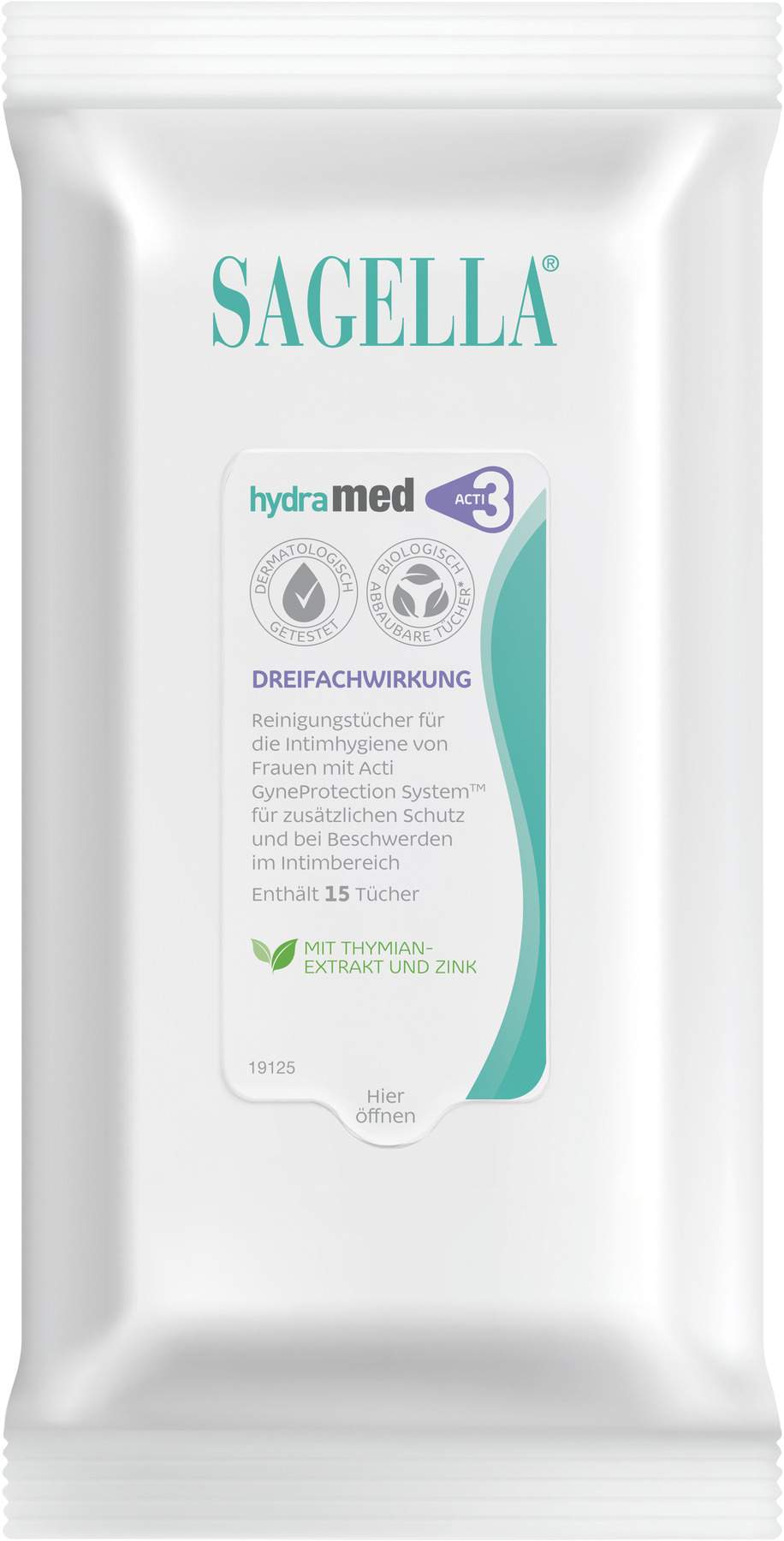 Sagella Active Pregnacare Reinigungstücher 15 Stück