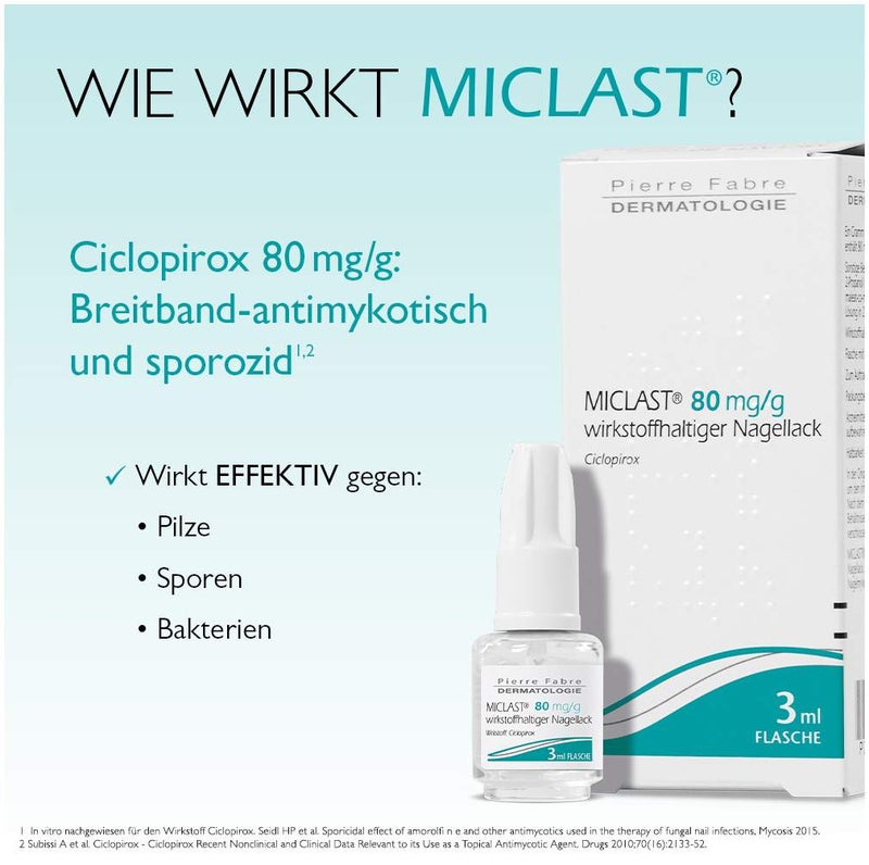 Miclast 80 mg pro g wirkstoffhaltiger Nagellack 3 ml