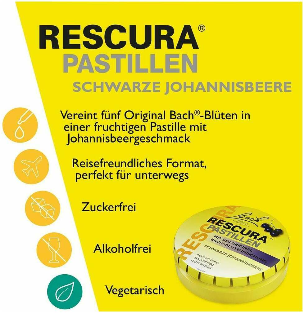 Bach Original Rescura Schwarze Johannisbeere 50 g Pastillen