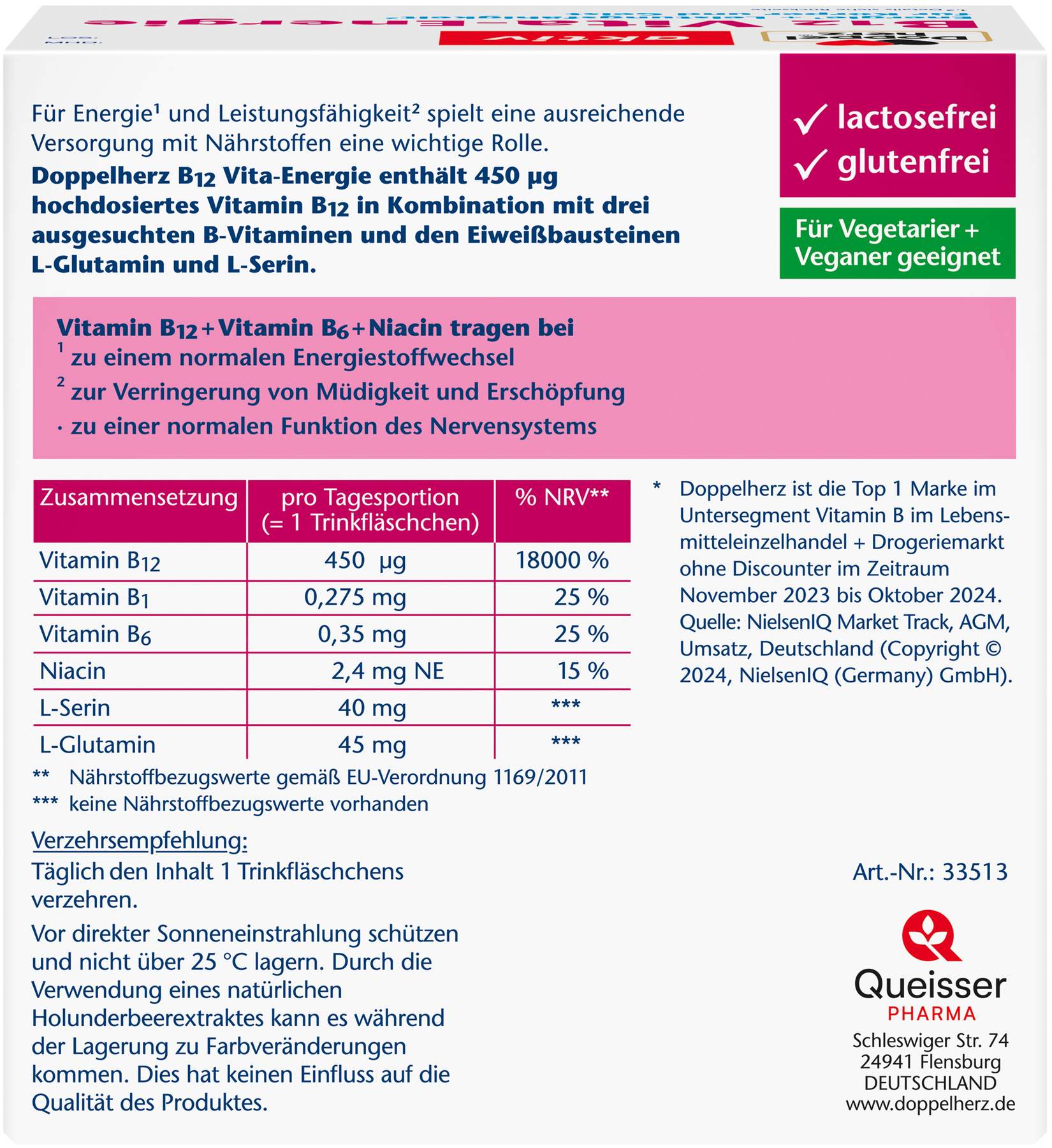 Doppelherz aktiv B12 Vita-Energie 30 Trinkampullen