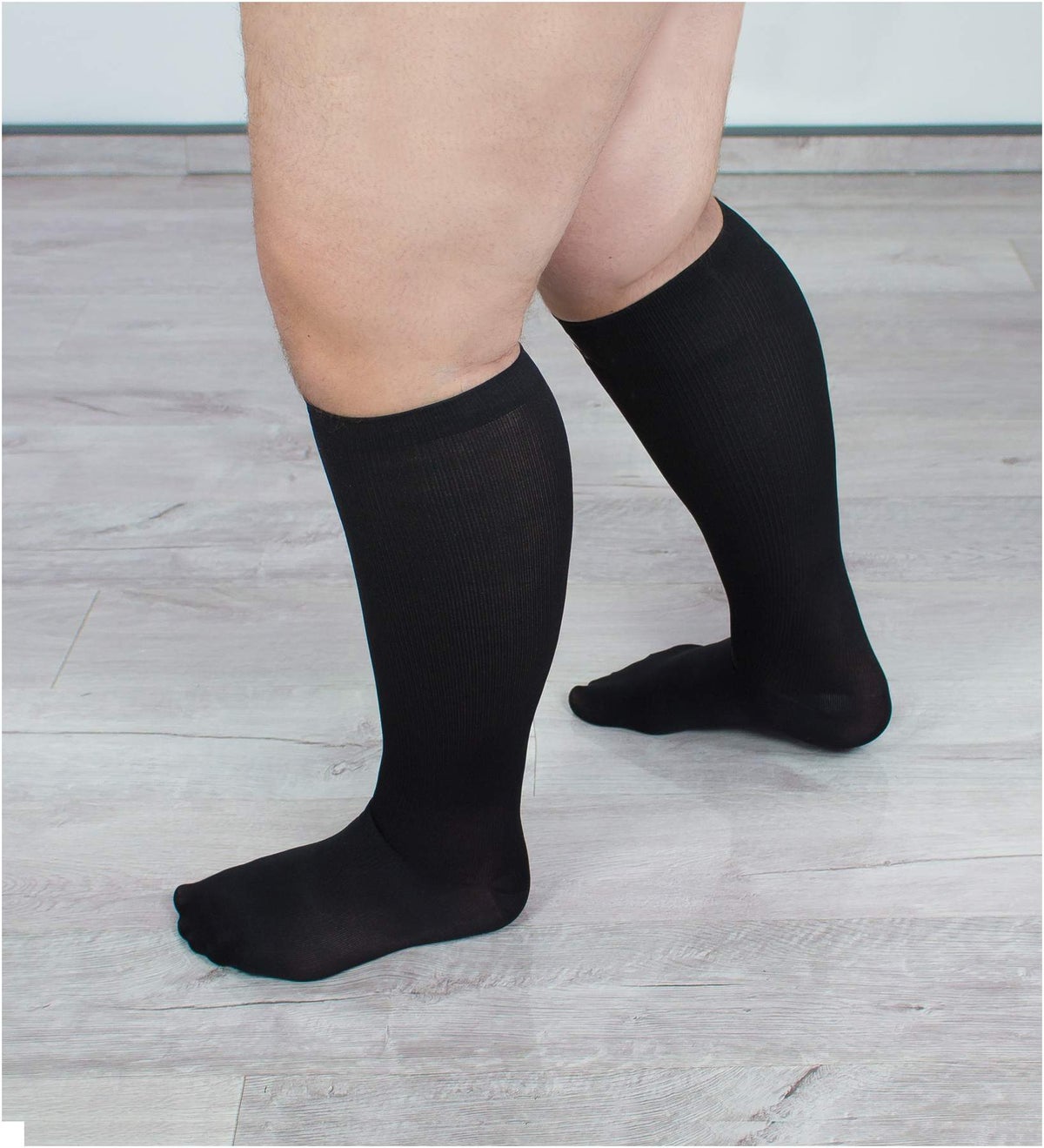 Reisestützstrümpfe XXL Gr. 42-44 schwarz, Doppelpack