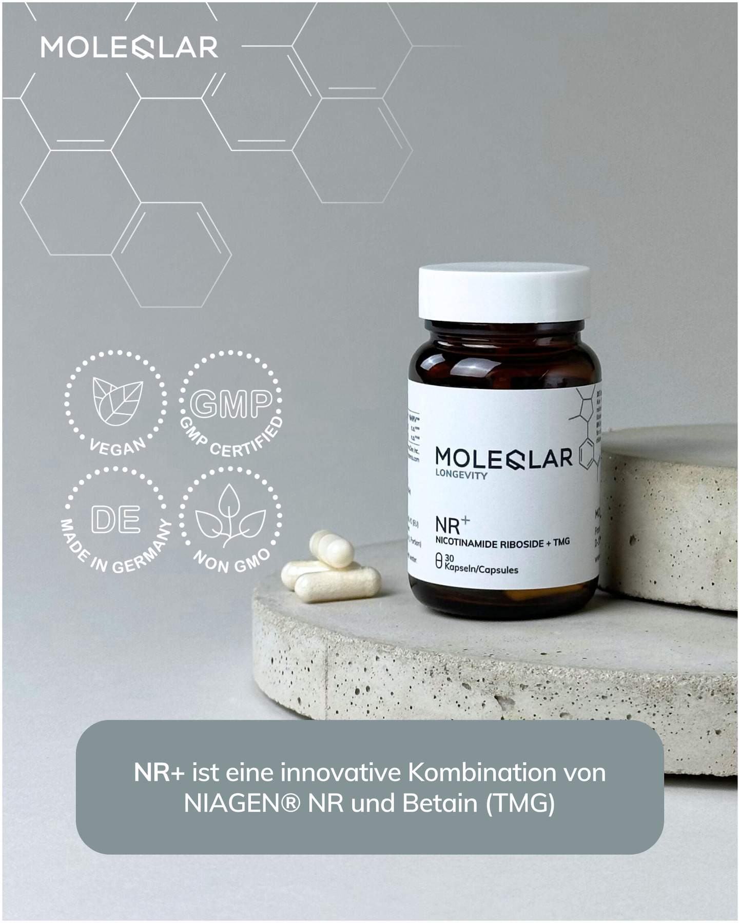 MoleQlar Longevity NR PRO Nicotinamid 30 Kapseln