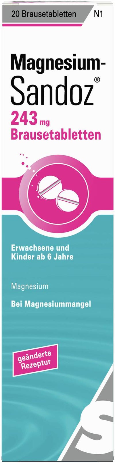Magnesium Sandoz 243 mg 20 Brausetabletten