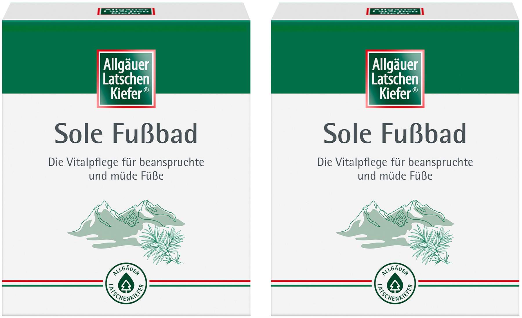 Allgäuer Latschenkiefer Sole Fußbad 2x 10 x 10 g Beutel