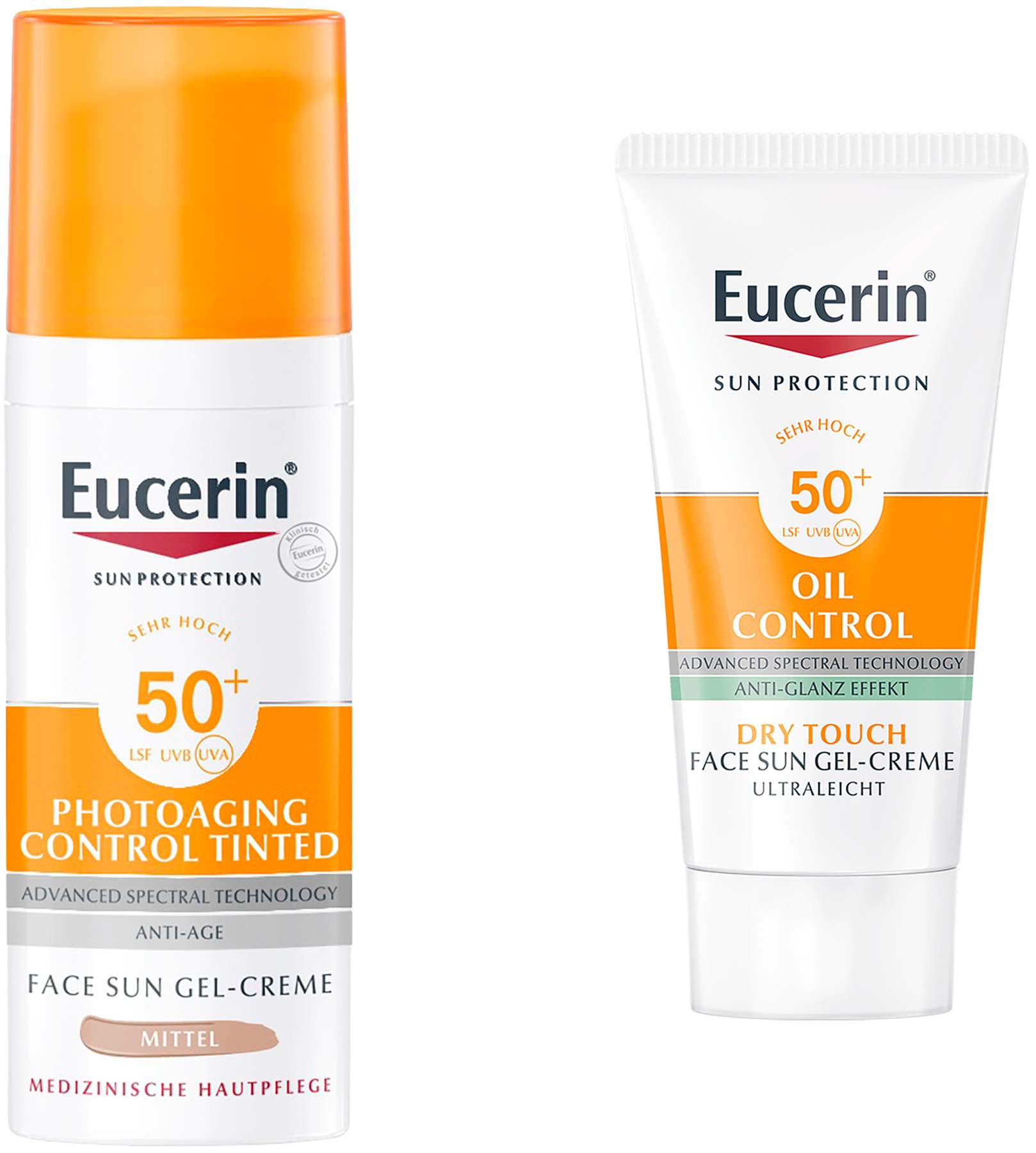 Eucerin Sun Photoaging Control Tinted Face CC Creme LSF 50+ + gratis Eucerin Sun Gel-Creme Oil Control 20 ml