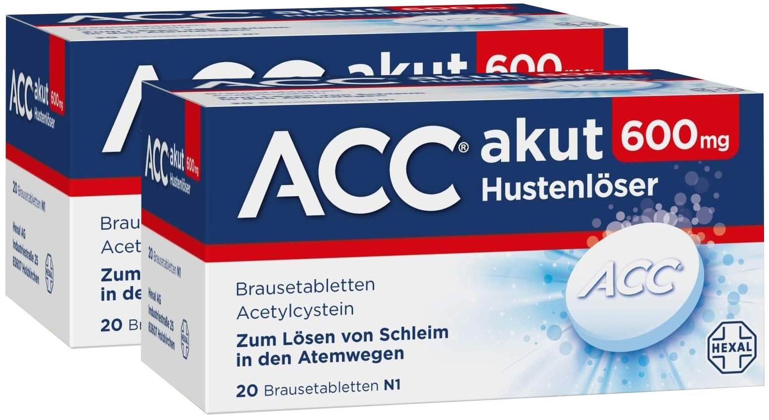 Sparset ACC akut 600 mg Hustenlöser 2 x 20 Brausetabletten