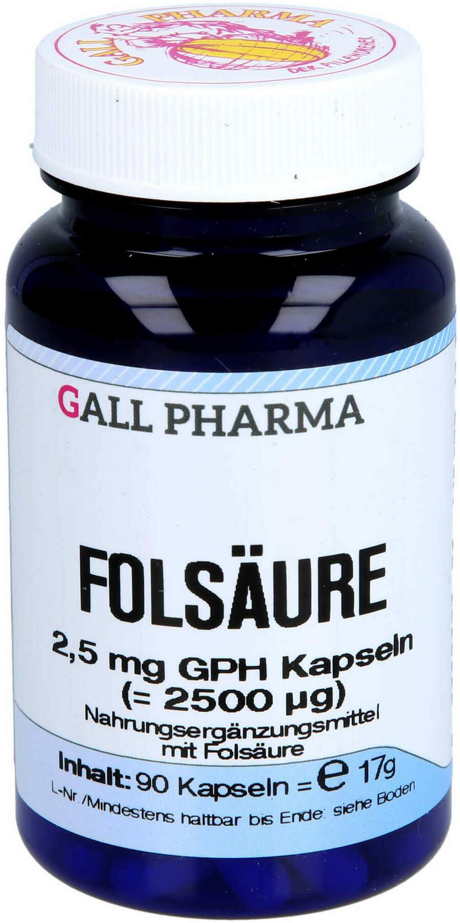 Folsäure 2,5 mg Gph Kapseln 90 Stück