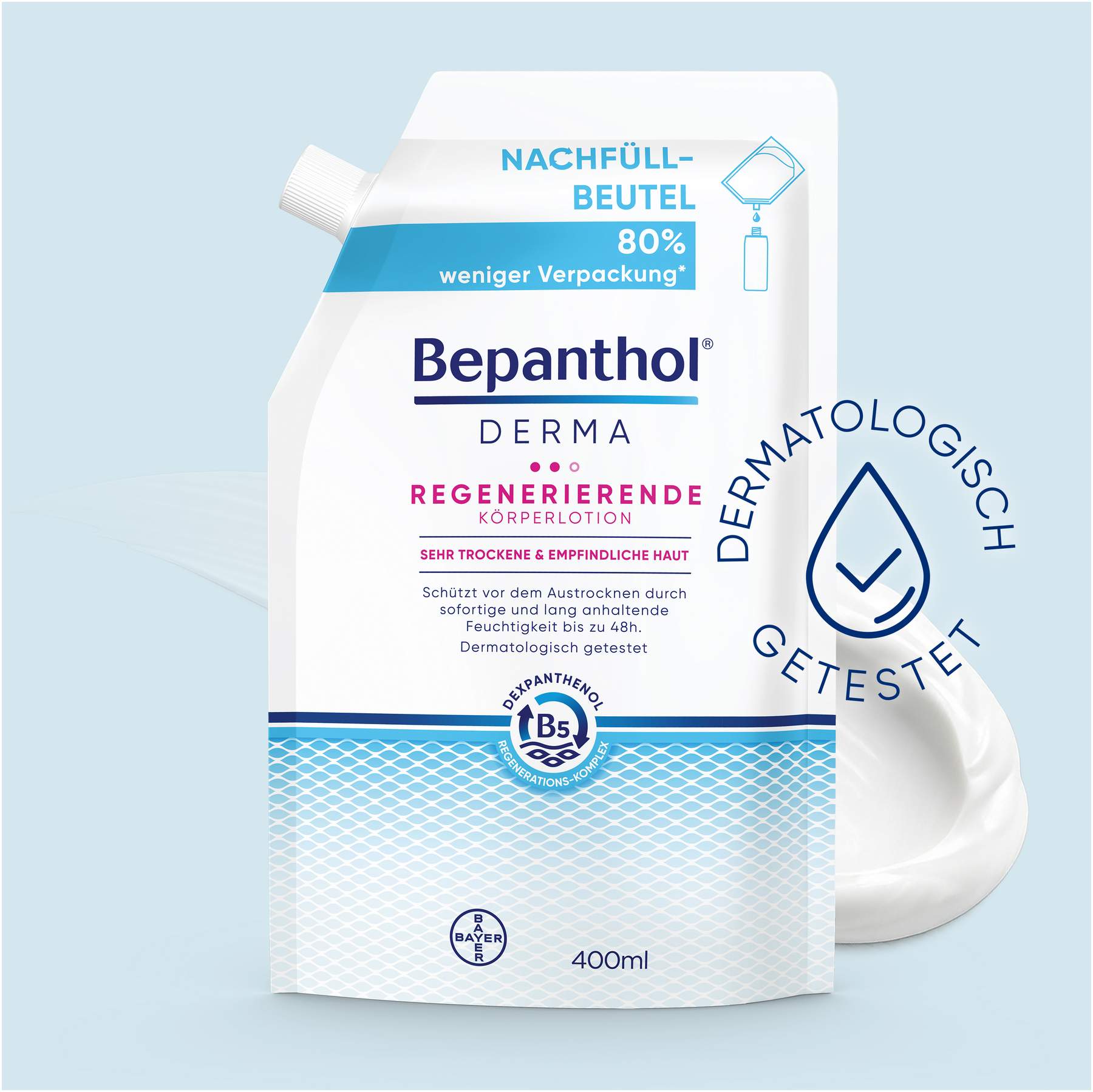 Bepanthol DERMA Regenerierende Körperlotion 400 ml Nachfüllbeutel