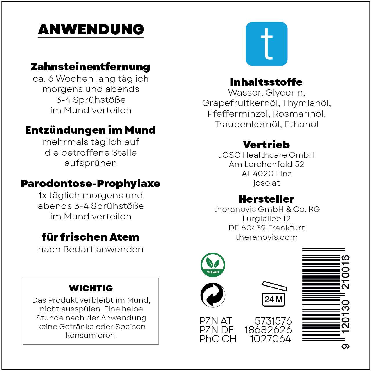Theranovis Zahnstein Spray 65 ml