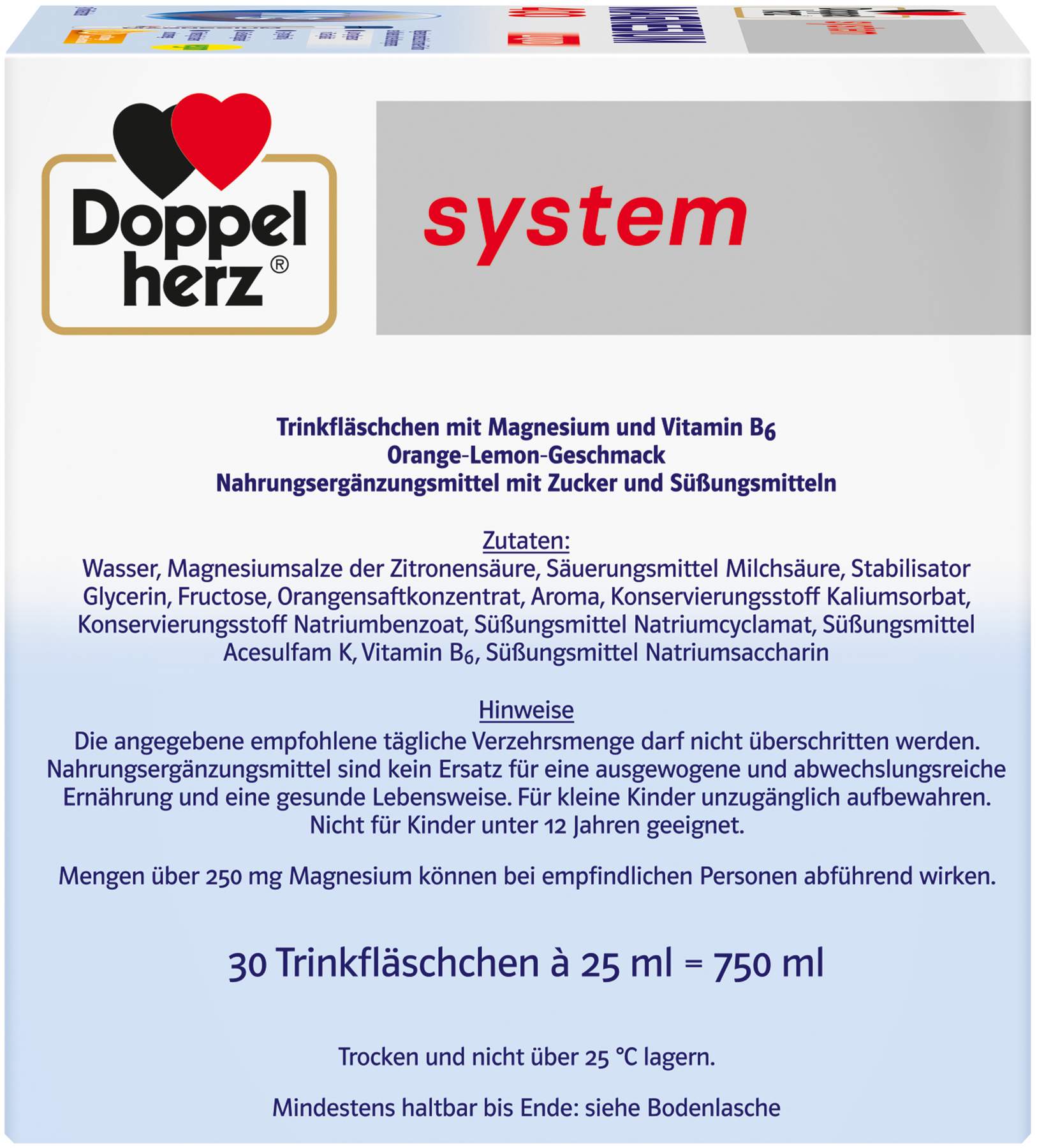 Doppelherz system Magnesium 400 Liquid 30 Trinkampullen