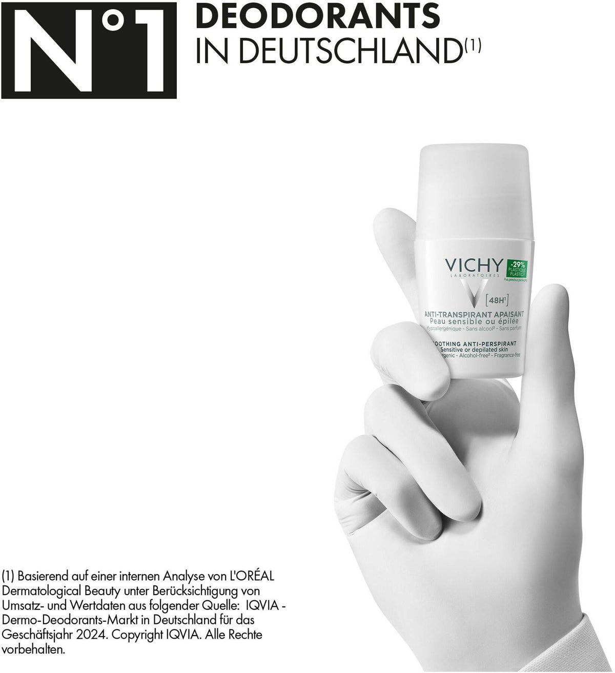 Vichy Deo Roll On Sensitiv Anti Transpirant 48h 50 ml Stift