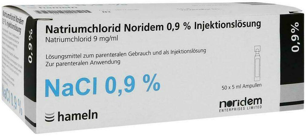 Natriumchlorid Noridem 0,9% Inj.-Lösung Amp.
