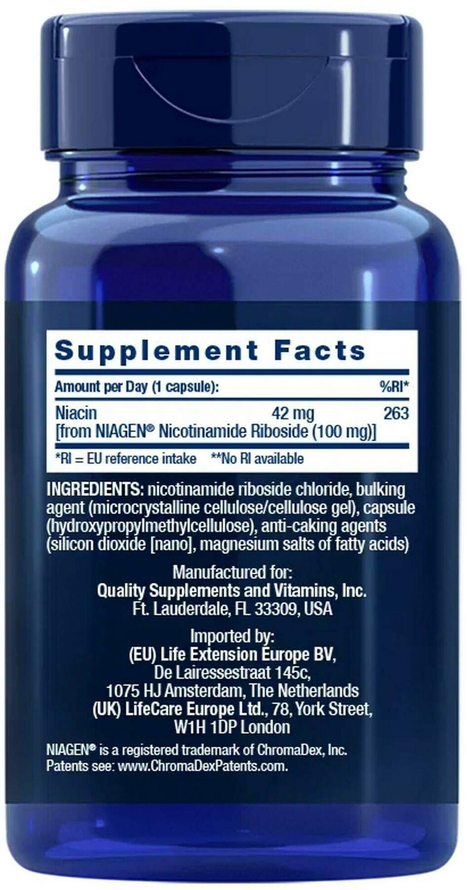 Nad+ Cell Formula 100 mg Nicotinamid Ribosid Kaps.