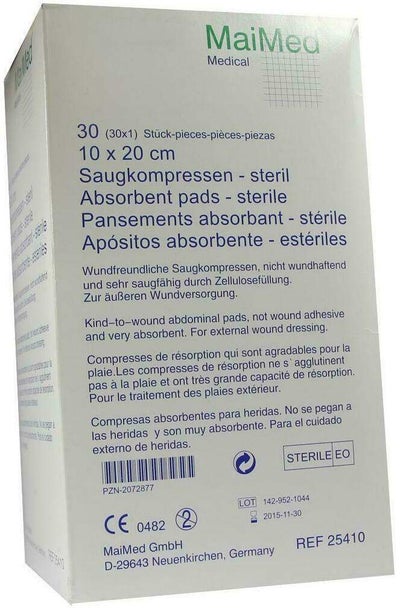 Saugkompressen Steril 10x20cm