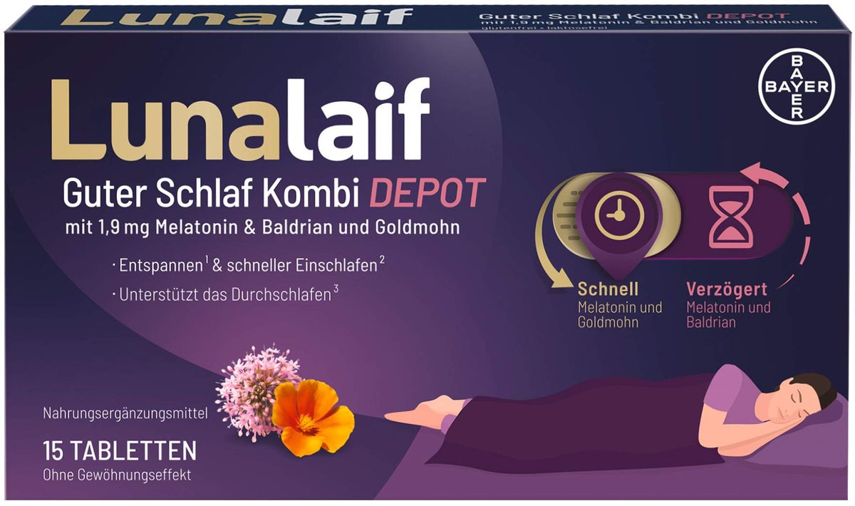 Lunalaif Guter Schlaf Kombi Depot 15 Tabletten