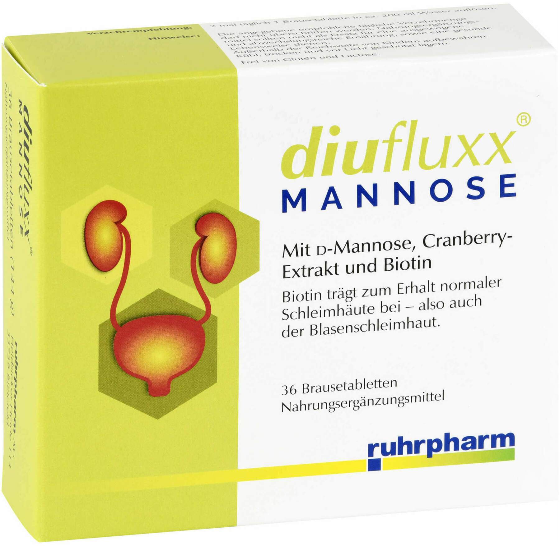 Diufluxx Mannose Brausetabletten 36 Stk