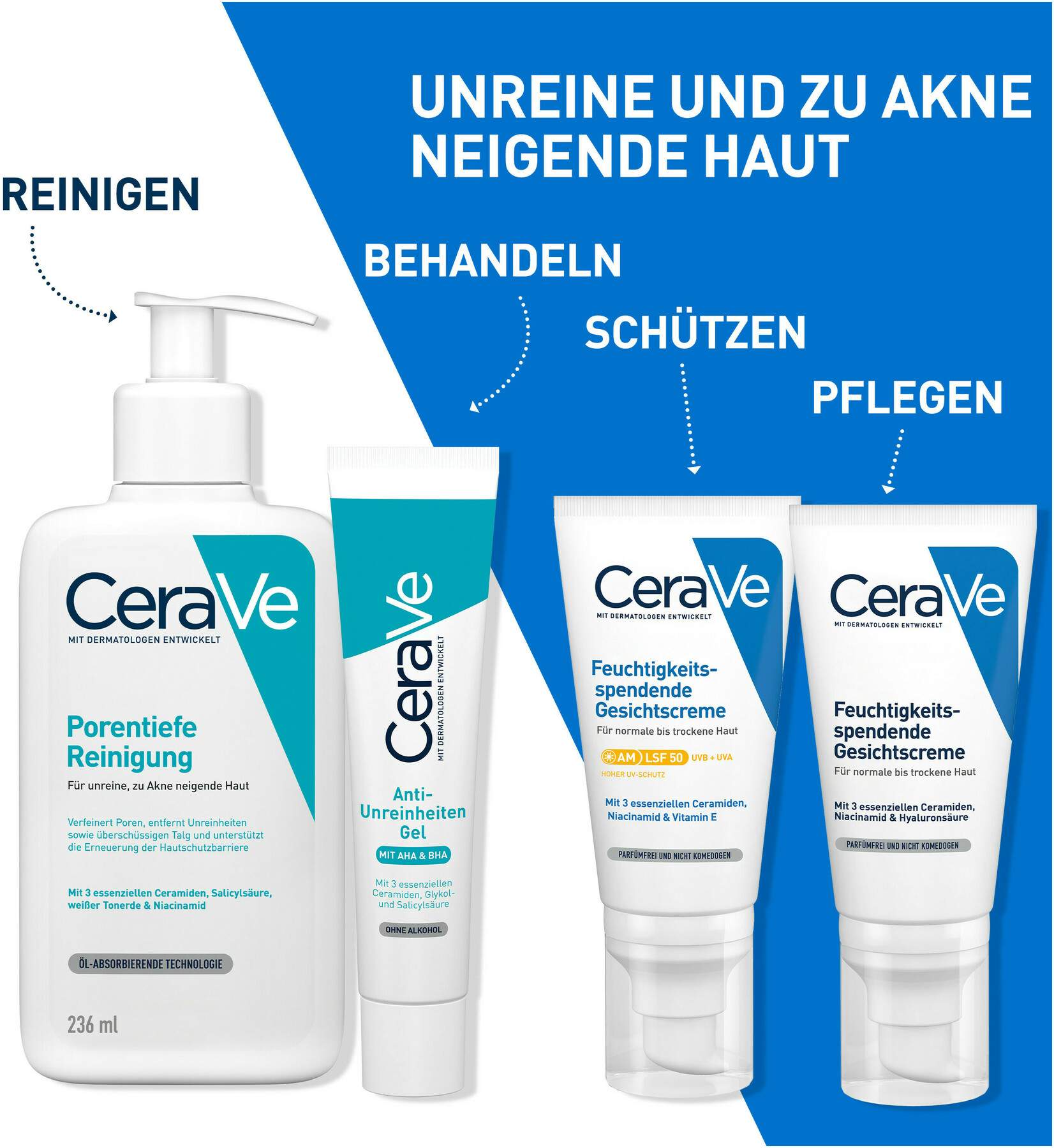 Cerave porentiefe Reinigung Gel 236 ml