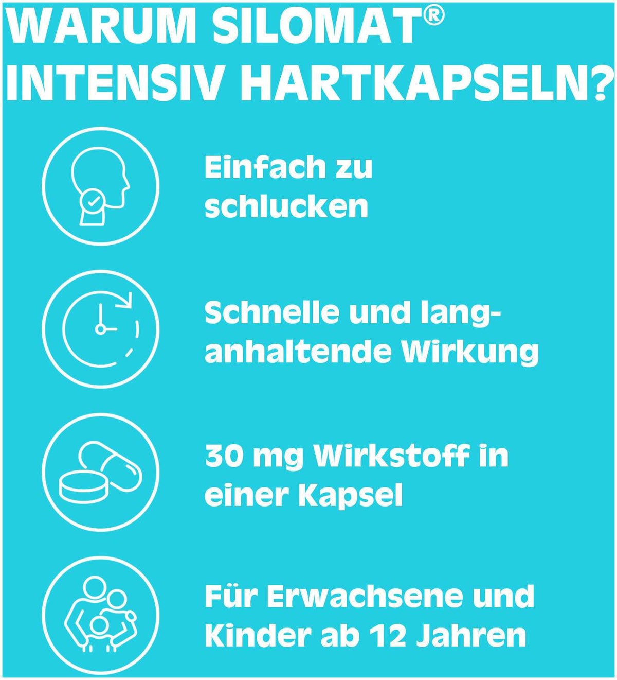 Silomat Hustenstiller Dextromethorphan Intensiv 12 Hartkapseln