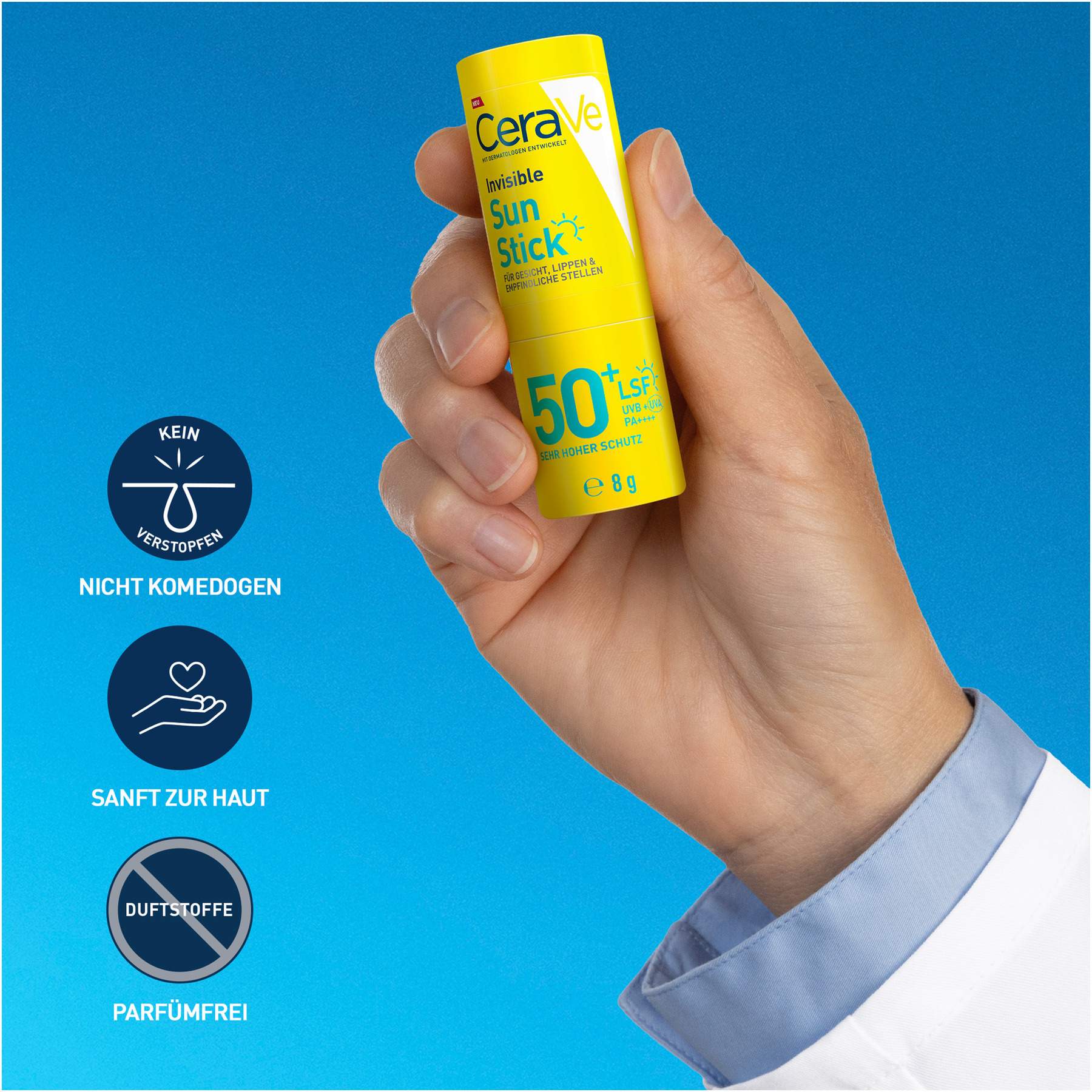CeraVe Invisible Sun Stick SPF 50+ 8 g