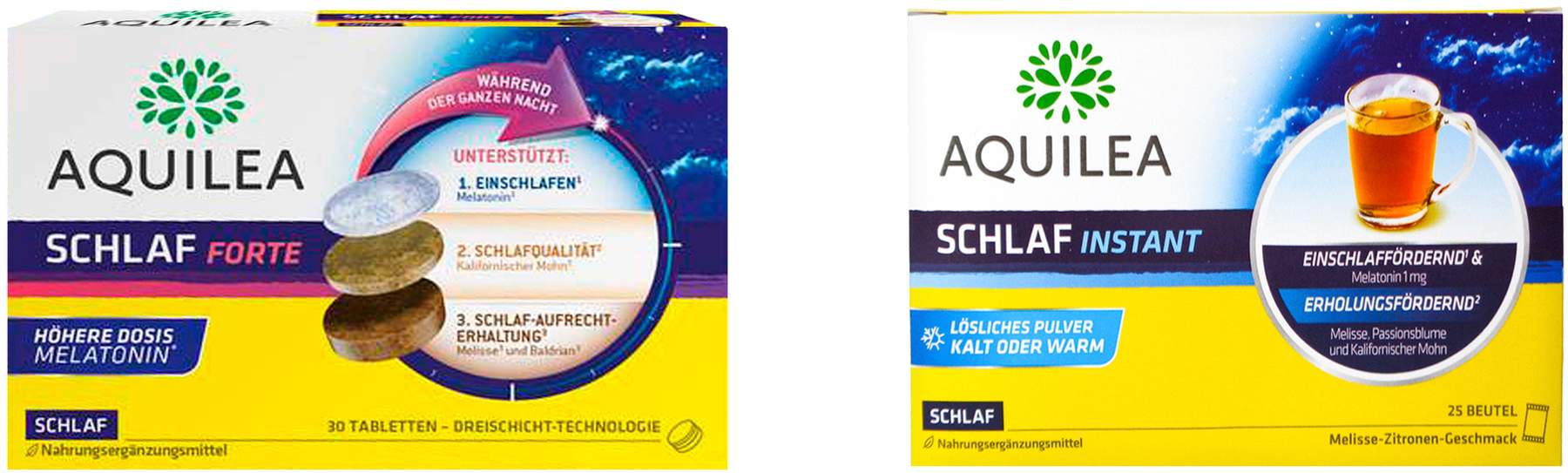 Aquilea Schlaf forte 30 Tabletten + gratis Aquilea Schlaf Instant Pulver 25 Beutel