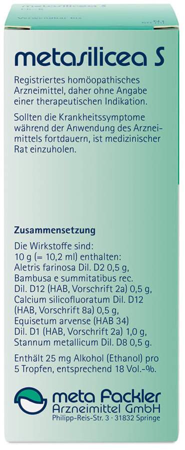Metasilicea S 50 ml Tropfen