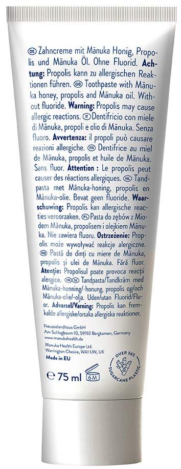 Manuka Health Honig-Propolis Zahncreme Fluoridfrei 75ml