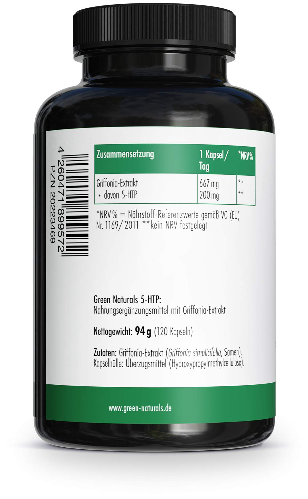 Green Naturals 5-HTP 200 mg 120 Kapseln