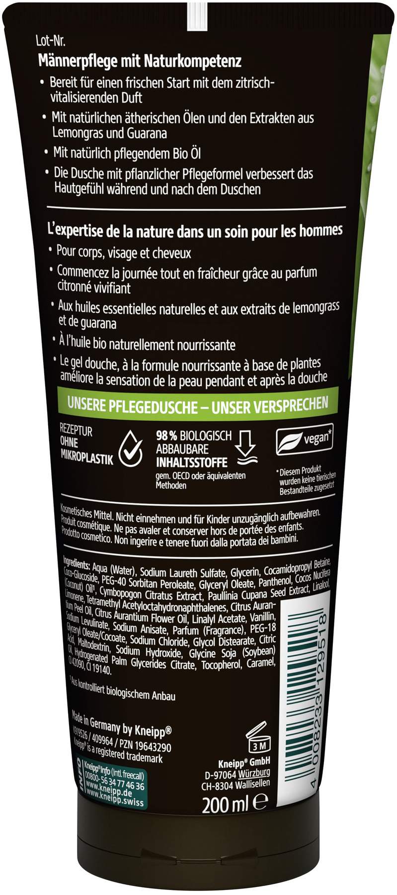 Kneipp Men 3in1 Pflegedusche Startklar 200 ml