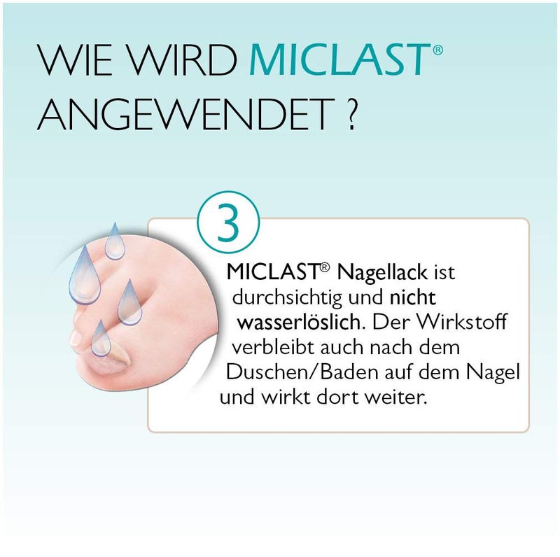 Miclast 80 mg pro g wirkstoffhaltiger Nagellack 2 x 3 ml